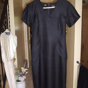 Black Silk Dress by Gillian, Size 2, Vintage 80's